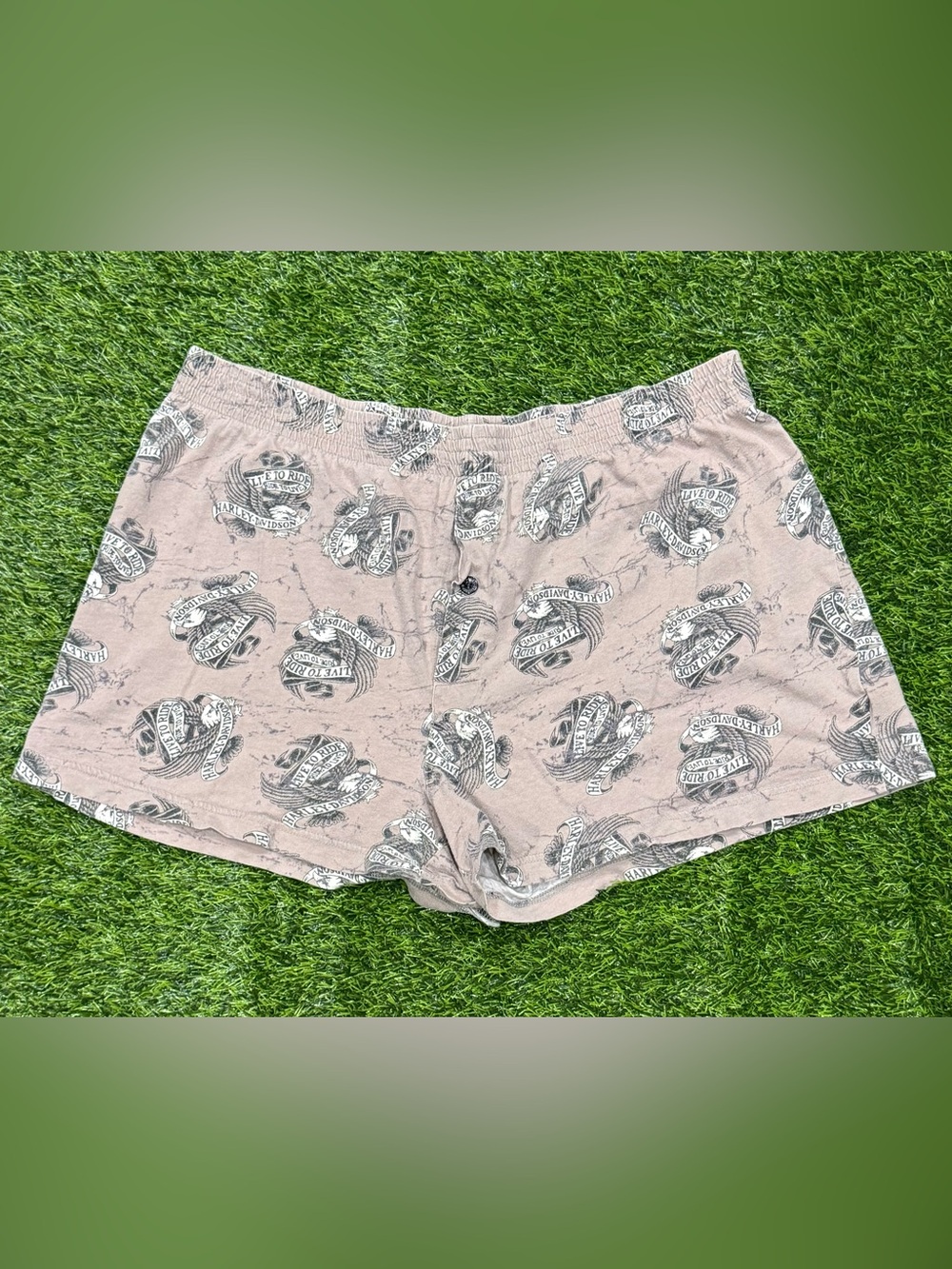 Harley Davidson Vintage 90s  "Live to Ride" Woven Boxer Shorts